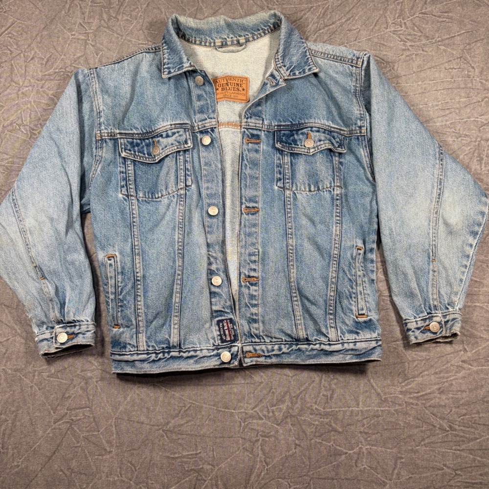 Vintage OshKosh Genuine Blues Denim Jacket Kids L 12